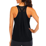 Yoga Shirt Female New Style T-Shirt Loose Fitness Tops Vest Women Sleeveless Sport Tee Quick-Drying Gym Running Workout Blouse - Idrilay