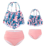 Mother Kids Girls Swimsuit Swimming Clothing Women Beach Bikini Bathing Suit Family Matching Swimwear Mummy Daughter Beachwear