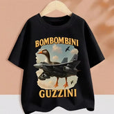 2025 Kids Clothes Funny Italian Brainrot T Shirt Cartoon Graphics Casual Vintage Boys Girls Short Sleeve Top Children's Clothing
