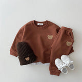 Fashion Toddler Baby Boys Girl Fall Clothes Sets Baby Girl Clothing Set Kids Sports Bear Sweatshirt Pants 2Pcs Suits Outfits - Idrilay