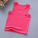 Fashion Children T-shirts for Girls Candy Color Baby Boys Graphic Tee Cotton Vest Tops Kids Summer Clothes Sleeveless T-Shirt - Idrilay