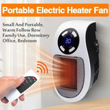 Portable Heater Electric Heater Plug In Wall Room Heater Home Appliance Heating Stove Mini Radiator Remote Warmer Machine 500W - Idrilay