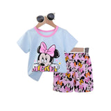 Kids Girls Summer Clothing Set Toddler Baby Pajamas Print 2-4 years Short Sleeve T-Shirt And Shorts Children's Outfit