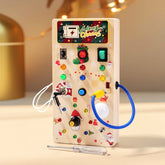 Kids Early Education Toys Electronic Led Light Baby Wooden Sensory Busy Board Montessori For Toddler Christmas Gifts