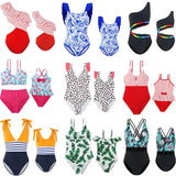 Mother Kids Girls Swimsuit Swimming Clothing Women Beach Bikini Bathing Suit Family Matching Swimwear Mummy Daughter Beachwear