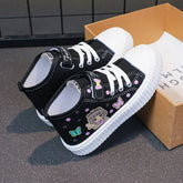 Multi Colored Kids Casual Shoes Cartoon Mid Top Anti Slip Spring Autumn Outdoor Kids Canvas Shoe Sizes 26-37 Sandalias De Mujer