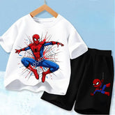 Summer Children Cartoon Spiderman Baby Set Clothing Kids Clothes Children's Short Sleeve T Shirt