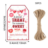 20/50pcs Valentine's Day Friendship Love label party gift decoration Love Dessert Happy Valentine Day Paper Tag decor girl favor - Idrilay