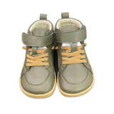 Tipsietoes Spring Autumn Genuine Leather Boots For Girls Boys Kid Barefoot Sneaker Leather Linning Light Weight Elastic Strape