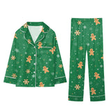Christmas Hot Pyjamas Set For Family Christmas Pyjamas Top And Pant Christmas Print 2 Pc Home Set Matching Silk Pajamas Suits