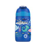 FJbottle Kids Water Bottle,Vacuum Flacks,Thermos With Cute Dinosaur Pattern,Vacuum Bottle With Healthy Straw And BPA Free,350ML - Idrilay