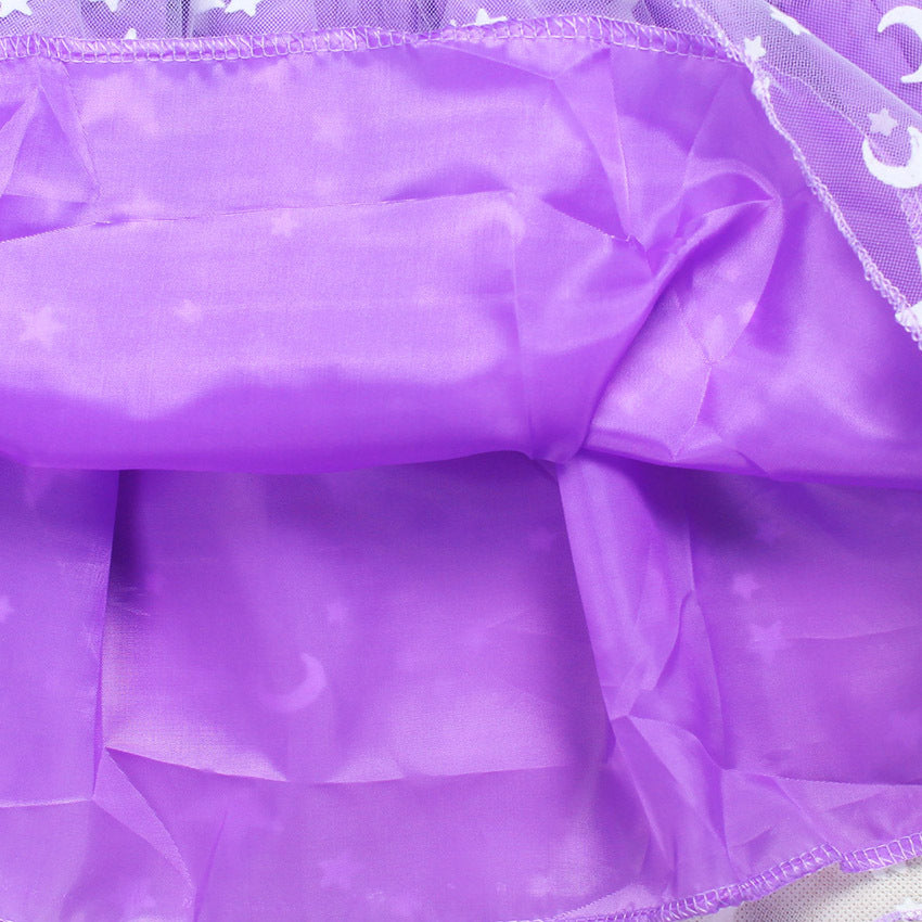 Fashion me contro te Kids Clothes Knee-Length Dresses Cute Cotton Gauze Full Dress Teenagers Cartoon Baby Girls Party Clothing - Idrilay 