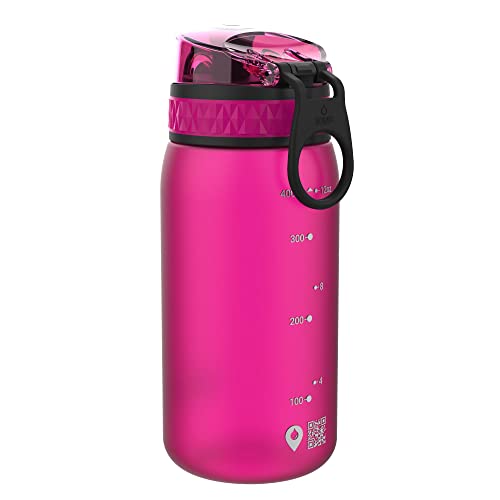 Ion8 Kids Water Bottle (350ml) Leak-proof Drinking Bottle, Triple Lock Lid to Prevent Spills, Easy to Clean & BPA Free, Carry Handle with Full Flip Lid, Ideal for Little Hands & Lunch Boxes