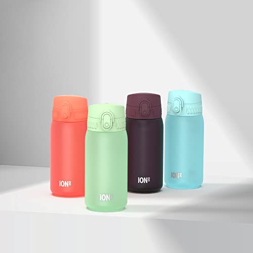 Ion8 Kids Water Bottle (350ml) Leak-proof Drinking Bottle, Triple Lock Lid to Prevent Spills, Easy to Clean & BPA Free, Carry Handle with Full Flip Lid, Ideal for Little Hands & Lunch Boxes