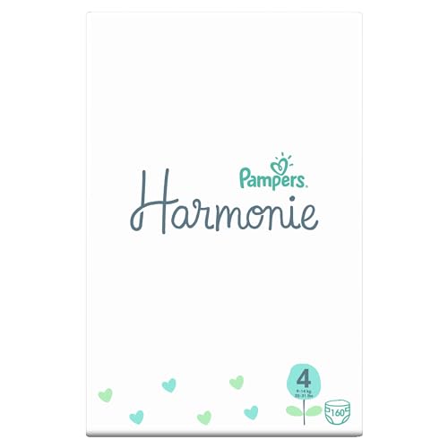 Pampers Harmonie Nappies Size 2, 204 Nappies, 4kg-8kg, Gentle Skin Protection Cushiony Soft