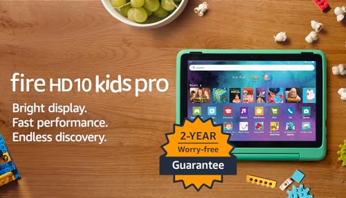 Amazon Fire HD 10 Kids Pro tablet (newest gen)| ages 6–12, 10.1" brilliant screen, long battery life, parental controls, slim case, 2023 release, 32 GB, Nebula