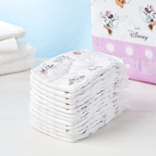 Amazon Brand - Mama Bear Disney Ultra Dry Nappies, Size 1 (2-5 kg), 96 Count, White, Monthly Pack