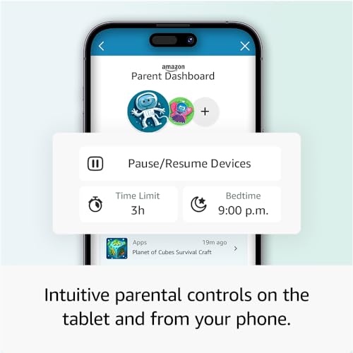 Amazon Fire HD 10 Kids Pro tablet (newest gen)| ages 6–12, 10.1" brilliant screen, long battery life, parental controls, slim case, 2023 release, 32 GB, Nebula