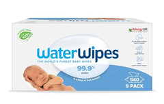 WaterWipes Plastic-Free Original Baby Wipes, 99.9% Water Based Wipes, Unscented for Sensitive Skin, 720 count (Pack of 12)