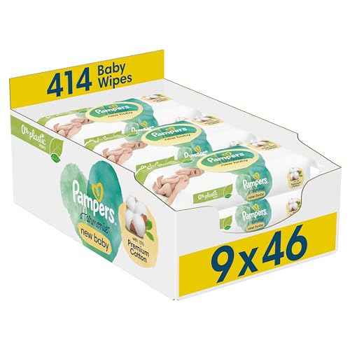 Pampers Harmonie Aqua Baby Wipes 24 Packs of 46 Wipes = 1152 Baby Wet Wipes, Help Restore Natural Skin pH,Delicate Lotion with 99% Water