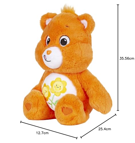 Care Bears | Cheer Bear 35cm Medium Plush | Collectable Cute Plush Toy, Cuddly Toys for Children, Soft Toys for Girls and Boys, Cute Teddies Suitable for Girls and Boys Ages 4+ | Basic Fun 22061