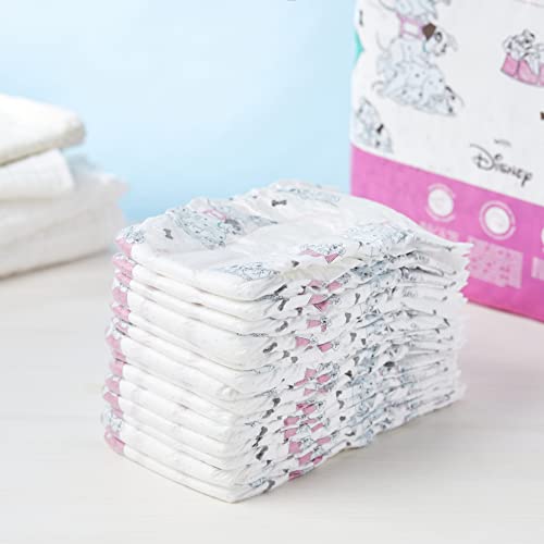 Amazon Brand - Mama Bear Disney Ultra Dry Nappies, Size 1 (2-5 kg), 96 Count, White, Monthly Pack