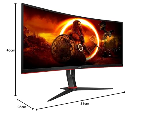 AOC Gaming Q27G2E - 27 INch QHD Monitor, 155Hz, 1ms MPRT, VA, FreeSync Premium, Shadow control, Low Input lag (2560 x 1440 @ 155Hz, 250 cd/m², HDMI 2.0 x 2, DisplayPort 1.2x1)