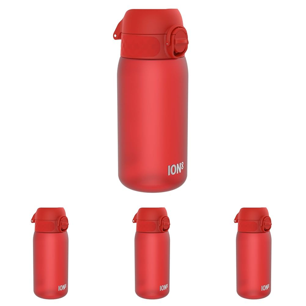 Ion8 Kids Water Bottle (350ml) Leak-proof Drinking Bottle, Triple Lock Lid to Prevent Spills, Easy to Clean & BPA Free, Carry Handle with Full Flip Lid, Ideal for Little Hands & Lunch Boxes