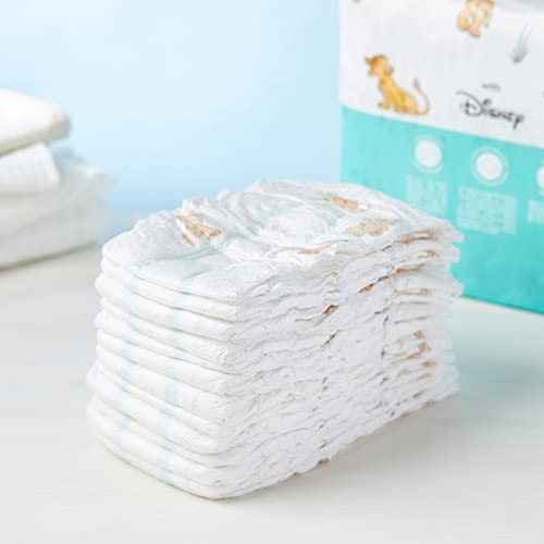 Amazon Brand - Mama Bear Disney Ultra Dry Nappies, Size 1 (2-5 kg), 96 Count, White, Monthly Pack