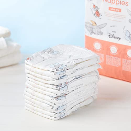 Amazon Brand - Mama Bear Disney Ultra Dry Nappies, Size 1 (2-5 kg), 96 Count, White, Monthly Pack