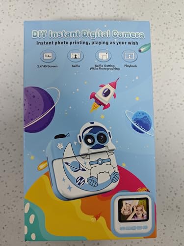 Gofunly Kids Camera Instant Print, 2.4'' Instant Camera for Kids with 32G Card & Print Photo Paper, 1080P HD Video Kids Digital Toddler Toy Camera, Christmas Birthday Gift for Girls Age 3-12 Years Old