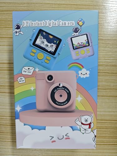 Gofunly Kids Camera Instant Print, 2.4'' Instant Camera for Kids with 32G Card & Print Photo Paper, 1080P HD Video Kids Digital Toddler Toy Camera, Christmas Birthday Gift for Girls Age 3-12 Years Old