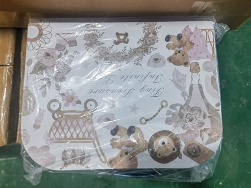 Lictin Baby Gift Set for Boys Girls, 14PCS Baby Shower Gifts, Neutral Newborn Gifts Basket with Baby Blanket, Wooden Monthly Milestone Cards, Elephant Security Blanket (Grey, 14pcs)