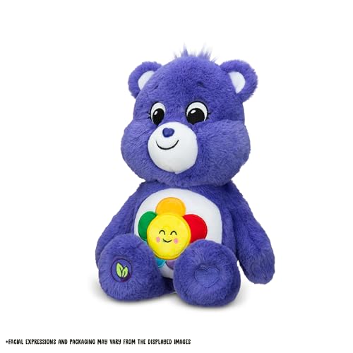 Care Bears | Cheer Bear 35cm Medium Plush | Collectable Cute Plush Toy, Cuddly Toys for Children, Soft Toys for Girls and Boys, Cute Teddies Suitable for Girls and Boys Ages 4+ | Basic Fun 22061