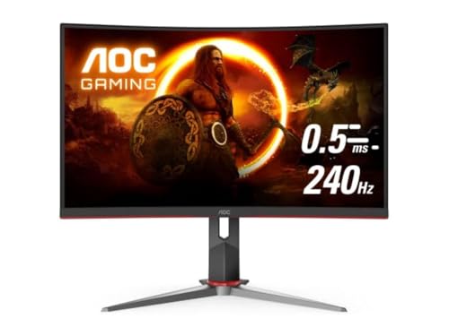 AOC Gaming Q27G2E - 27 INch QHD Monitor, 155Hz, 1ms MPRT, VA, FreeSync Premium, Shadow control, Low Input lag (2560 x 1440 @ 155Hz, 250 cd/m², HDMI 2.0 x 2, DisplayPort 1.2x1)