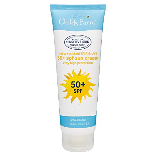 Childs Farm Kids And Baby Sun Lotion Roll-On SPF 50plus Water Resistant UVA And UVB Very High Protection Suitable Dry, Sensitive And Eczema-prone Skin 50ml, White, 1, 85.65 Grams