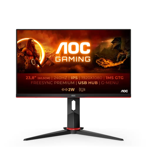 AOC Gaming Q27G2E - 27 INch QHD Monitor, 155Hz, 1ms MPRT, VA, FreeSync Premium, Shadow control, Low Input lag (2560 x 1440 @ 155Hz, 250 cd/m², HDMI 2.0 x 2, DisplayPort 1.2x1)