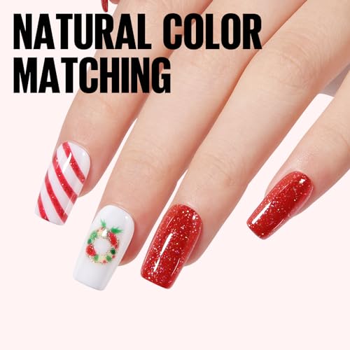 TOMICCA Milky White Gel Nail Polish- 15ml Natural Gel Polish French Nail Design UV LED Gel Milky Jelly Gel Nail Polish Transparent White Soak Off Gel Polish Nail Art Gel-ZB07