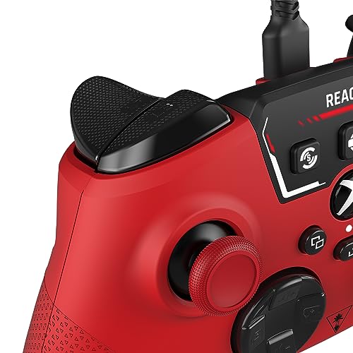 Turtle Beach React-R Red Wired Gaming Controller with Audio Controls, Mappable Buttons & Textured Grips for Xbox Series X|S, Xbox One & PC [Officially Licensed for Xbox]