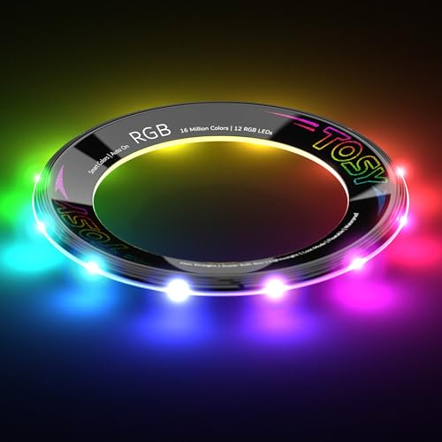 TOSY Flying Ring - 12 LEDs, Super Bright, Very Soft & Phosphorescent Rim, Auto Light Up, Safe, Waterproof, Lightweight frisbee, Cool Fun Christmas & Outdoor/Indoor Gift Toy for Boys/Girls/Kids