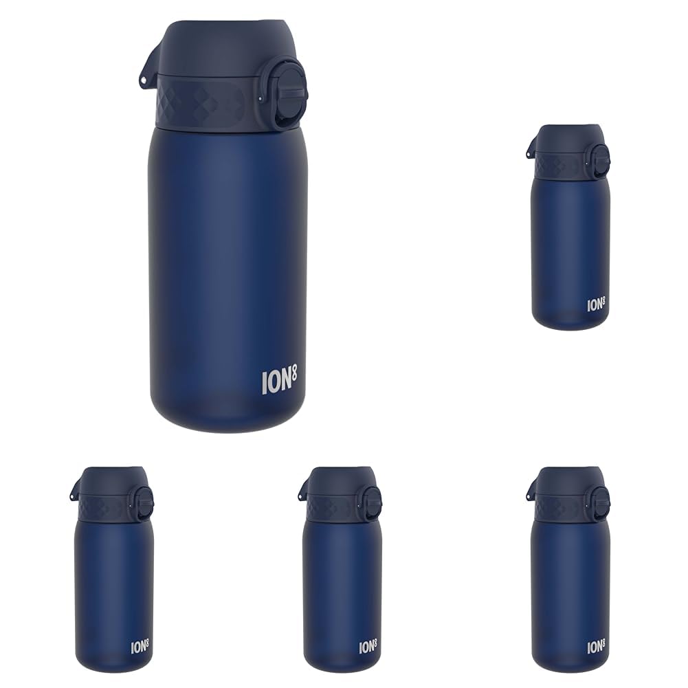 Ion8 Kids Water Bottle (350ml) Leak-proof Drinking Bottle, Triple Lock Lid to Prevent Spills, Easy to Clean & BPA Free, Carry Handle with Full Flip Lid, Ideal for Little Hands & Lunch Boxes