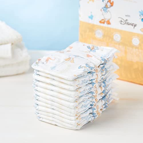 Amazon Brand - Mama Bear Disney Ultra Dry Nappies, Size 1 (2-5 kg), 96 Count, White, Monthly Pack