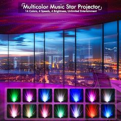 YunLone Galaxy Projector Star Lights Projector for Bedroom with 33 Lighting, Aurora Projector with Bluetooth 5.0 Speaker, Smart APP, 8 White Noises Night Light with IR Remote, Timer for Kids Adults