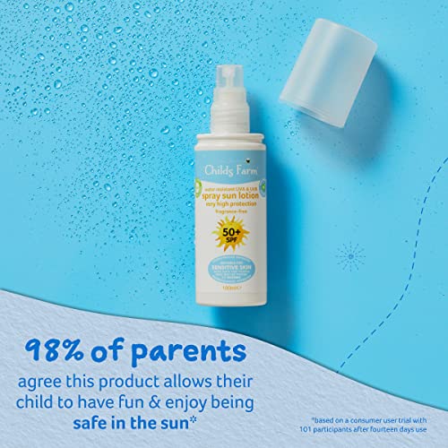 Childs Farm Kids And Baby Sun Lotion Roll-On SPF 50plus Water Resistant UVA And UVB Very High Protection Suitable Dry, Sensitive And Eczema-prone Skin 50ml, White, 1, 85.65 Grams