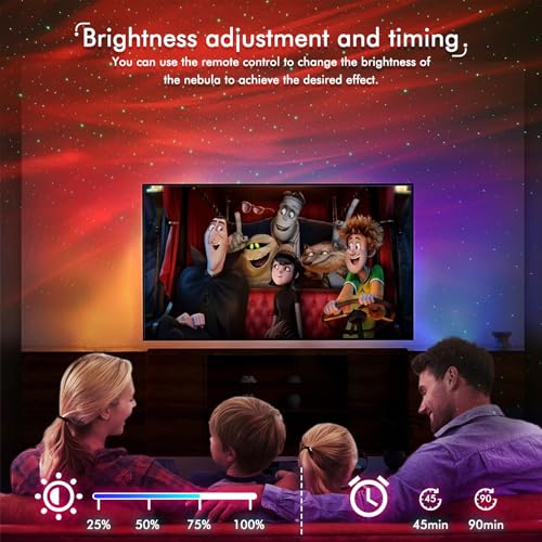 YunLone Galaxy Projector Star Lights Projector for Bedroom with 33 Lighting, Aurora Projector with Bluetooth 5.0 Speaker, Smart APP, 8 White Noises Night Light with IR Remote, Timer for Kids Adults