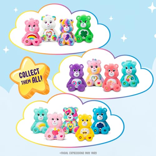 Care Bears | Cheer Bear 35cm Medium Plush | Collectable Cute Plush Toy, Cuddly Toys for Children, Soft Toys for Girls and Boys, Cute Teddies Suitable for Girls and Boys Ages 4+ | Basic Fun 22061