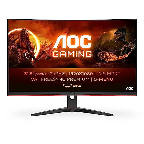 AOC Gaming Q27G2E - 27 INch QHD Monitor, 155Hz, 1ms MPRT, VA, FreeSync Premium, Shadow control, Low Input lag (2560 x 1440 @ 155Hz, 250 cd/m², HDMI 2.0 x 2, DisplayPort 1.2x1)