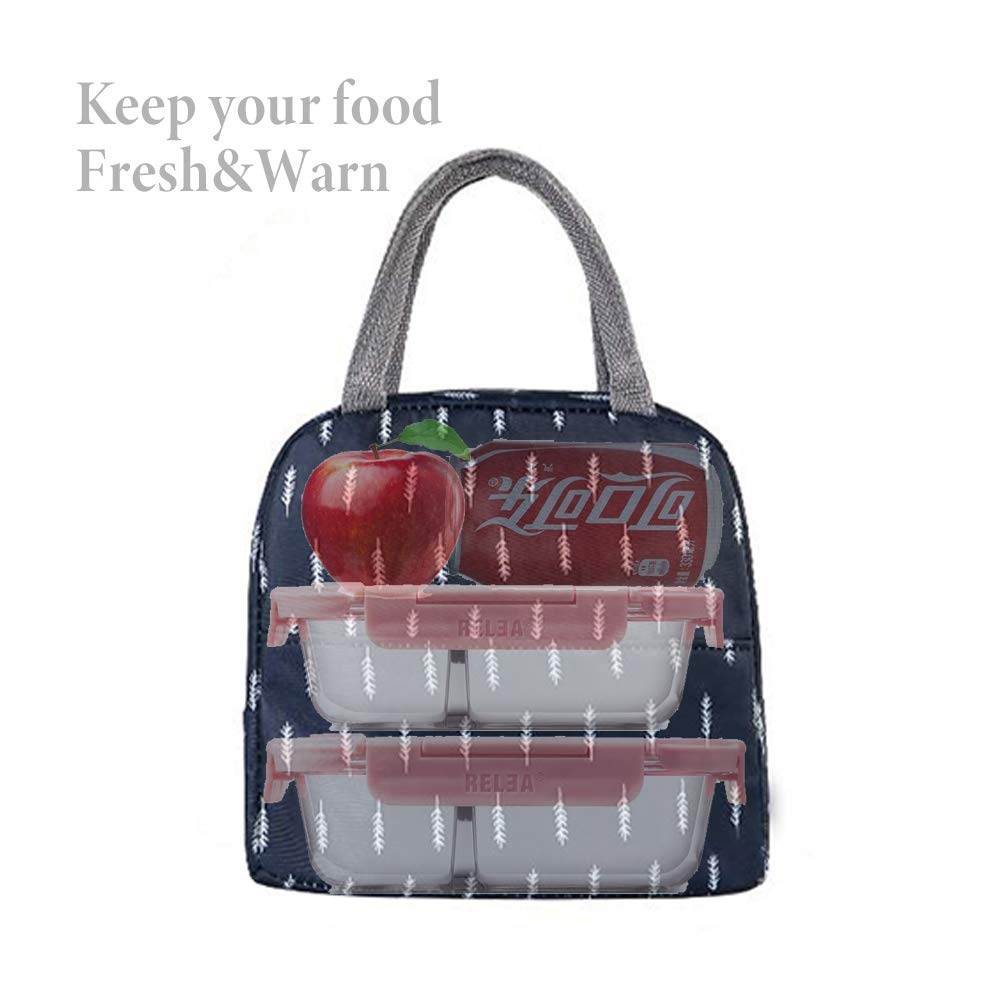 Insulated Lunch Bag Tote Bag for Women Wide Open Insulated Cooler Bag Water-resistant Thermal Leak-Proof Lunch Organizer For Men Girls Outdoor Picnic Work