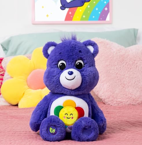 Care Bears | Cheer Bear 35cm Medium Plush | Collectable Cute Plush Toy, Cuddly Toys for Children, Soft Toys for Girls and Boys, Cute Teddies Suitable for Girls and Boys Ages 4+ | Basic Fun 22061