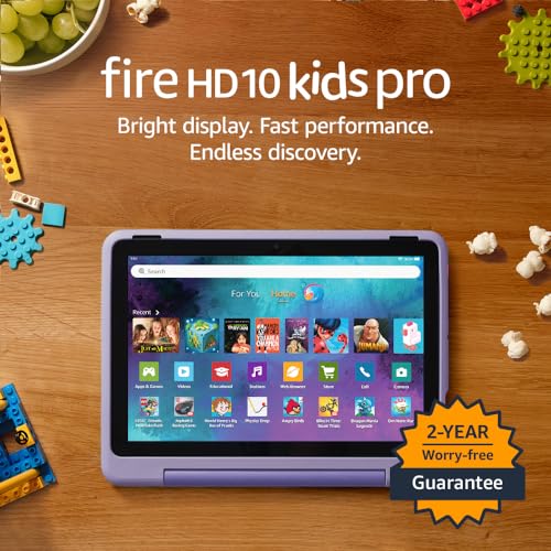 Amazon Fire HD 10 Kids Pro tablet (newest gen)| ages 6–12, 10.1" brilliant screen, long battery life, parental controls, slim case, 2023 release, 32 GB, Nebula